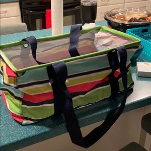 thirty-one Striped Multicolor Collapsible Tote